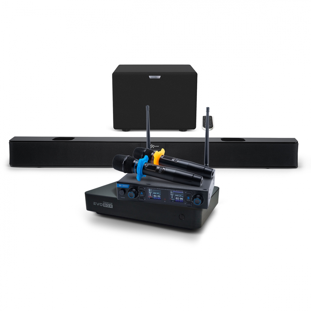 Hi-End караоке-система EVOBOX Premium + EvoSoundBar (саундбар с караоке) в Сахалинской области